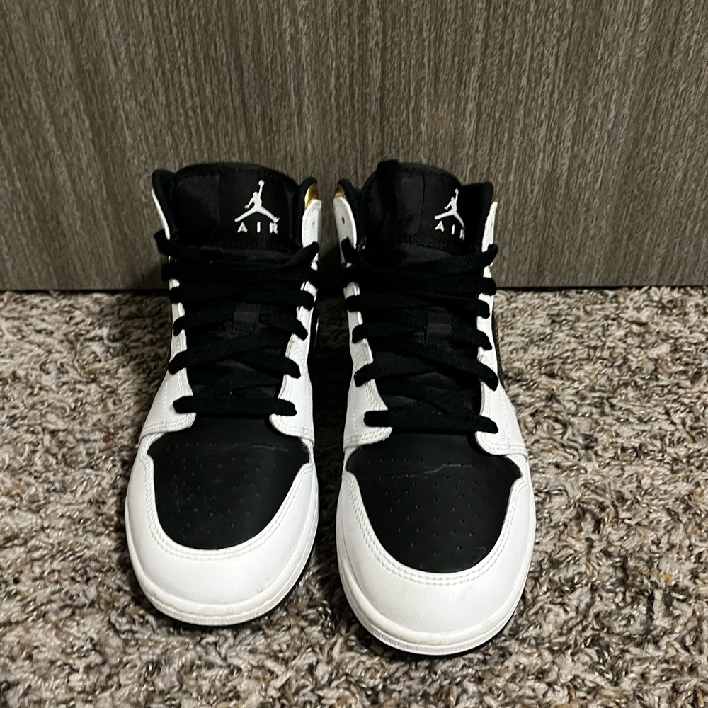 Black and White Air Jordan Sneakers
